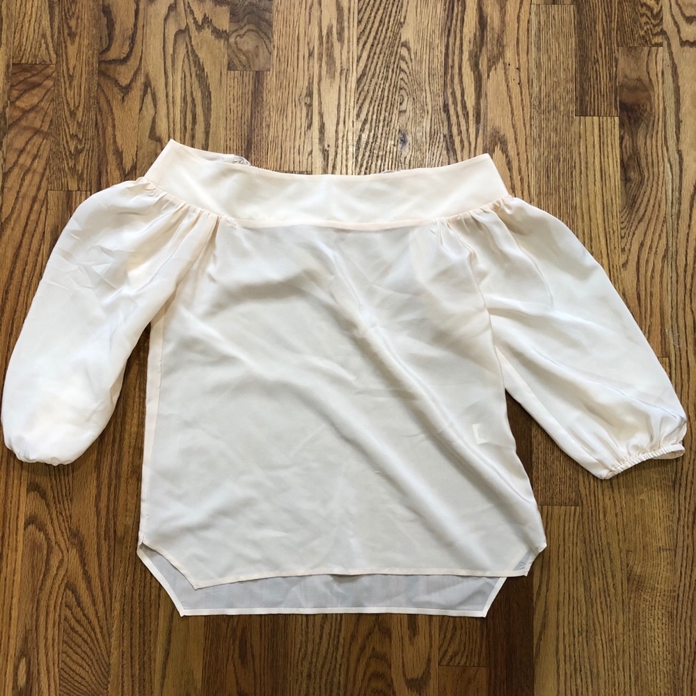 Amanda Uprichard off the shoulder silk top